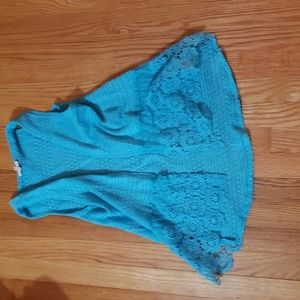 Self esteem teal cardigan